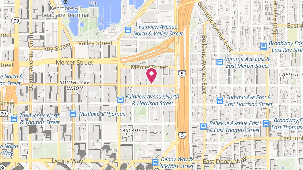 Map showing AMLI South Lake Union at 1260 Republican St., Seattle, WA 98109