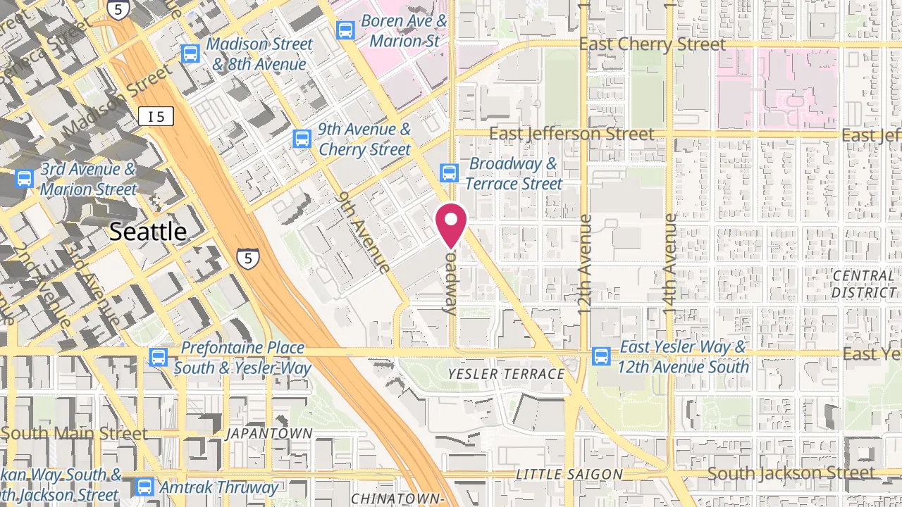 Map showing Cascara at 225 Broadway, Seattle, WA 98122