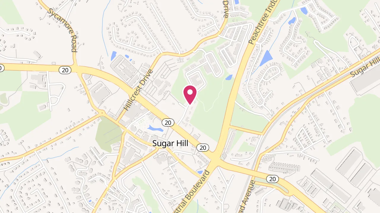 Map showing Conclave Sugar Hill at 1320 Stanley St NE, Sugar Hill, GA 30518