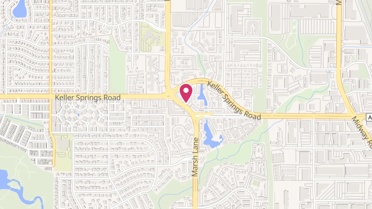 Map showing Embry Apartments at 2210 Marsh Ln, Carrollton, TX 75006
