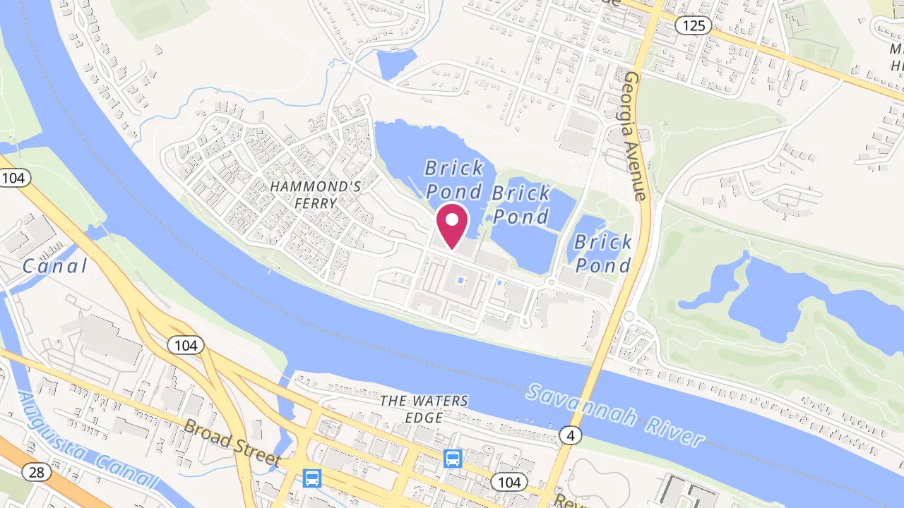 Map showing Sweetwater at Riverside at 164 Railroad Avenue Suite 1, North Augusta, SC 29841