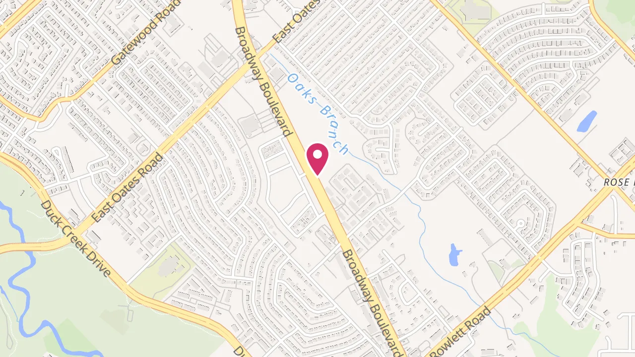 Map showing The Broadway at 5118 Broadway Blvd, Garland, TX 75043