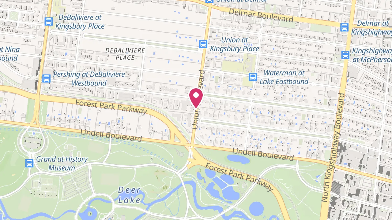 Map showing The Era Collective at 275 Union Blvd, St. Louis, MO 63108