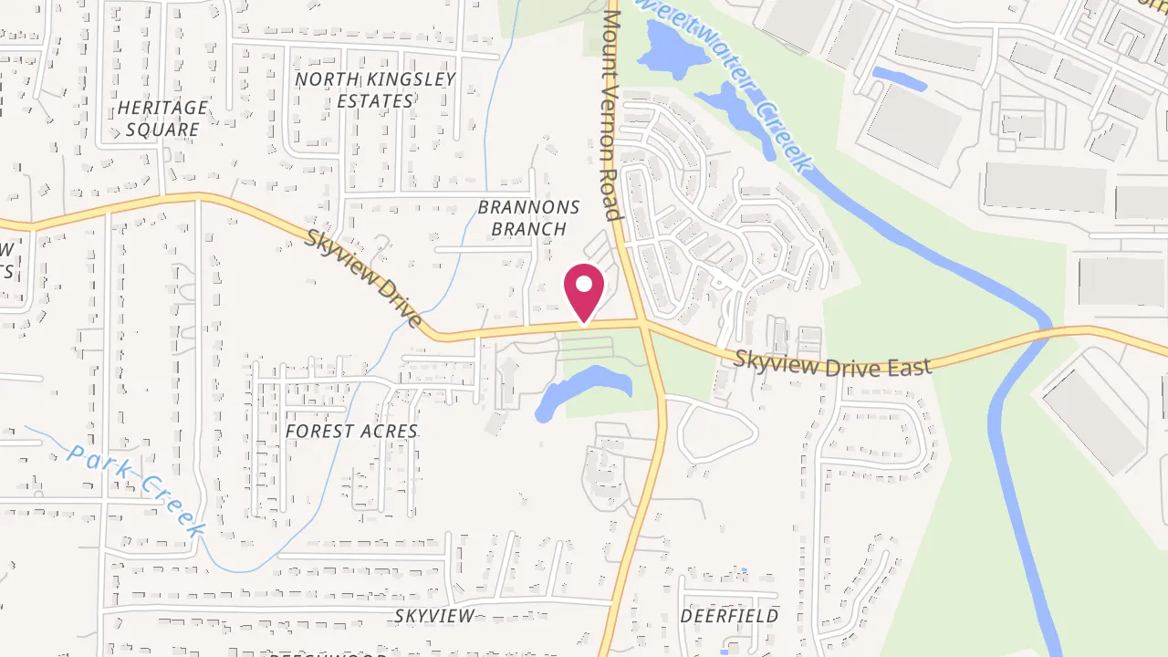 Map showing Wesley Trevento Apartments at Lithia Springs at 2750 Skyview Drive, Lithia Springs, GA 30122