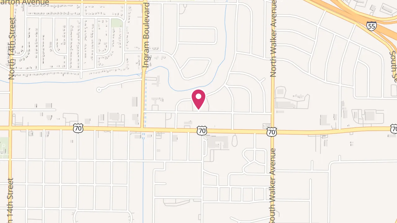 Map showing Westview Apartments at 2416 Thompson Ave, West Memphis, AR 72301